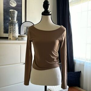 Taupe Abercrombie & Fitch Long Sleeve Tshirt